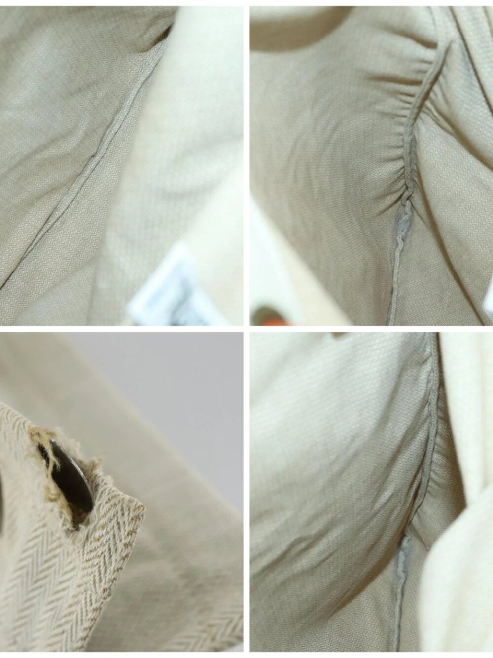 HERMES Aline PM Shoulder Bag Cotton Beige Gold Auth 161728 - Picture 15 of 16